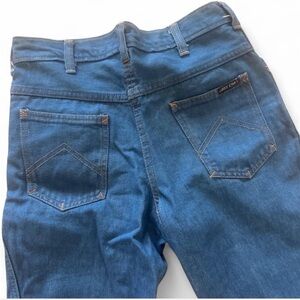 1970s Paris Lucky Star Blue Denim Jeans - Back Pocket Detail
